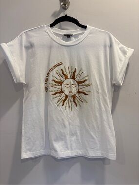 On Twelfth You are my Sunshine Cuffed Sleeve Badazzled Embroidered Tee